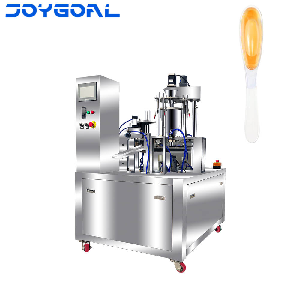 全自動轉(zhuǎn)盤式10g懶人蜂蜜勺子灌裝封口機包裝機